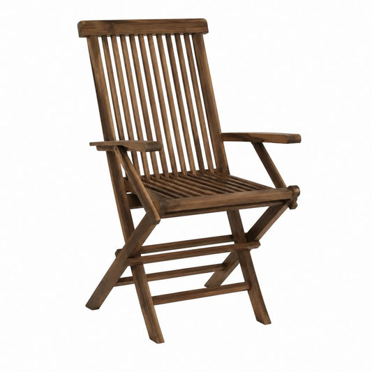 Klappbarer Gartenstuhl Akazienholz Braun 55 x 69 x 110 cm